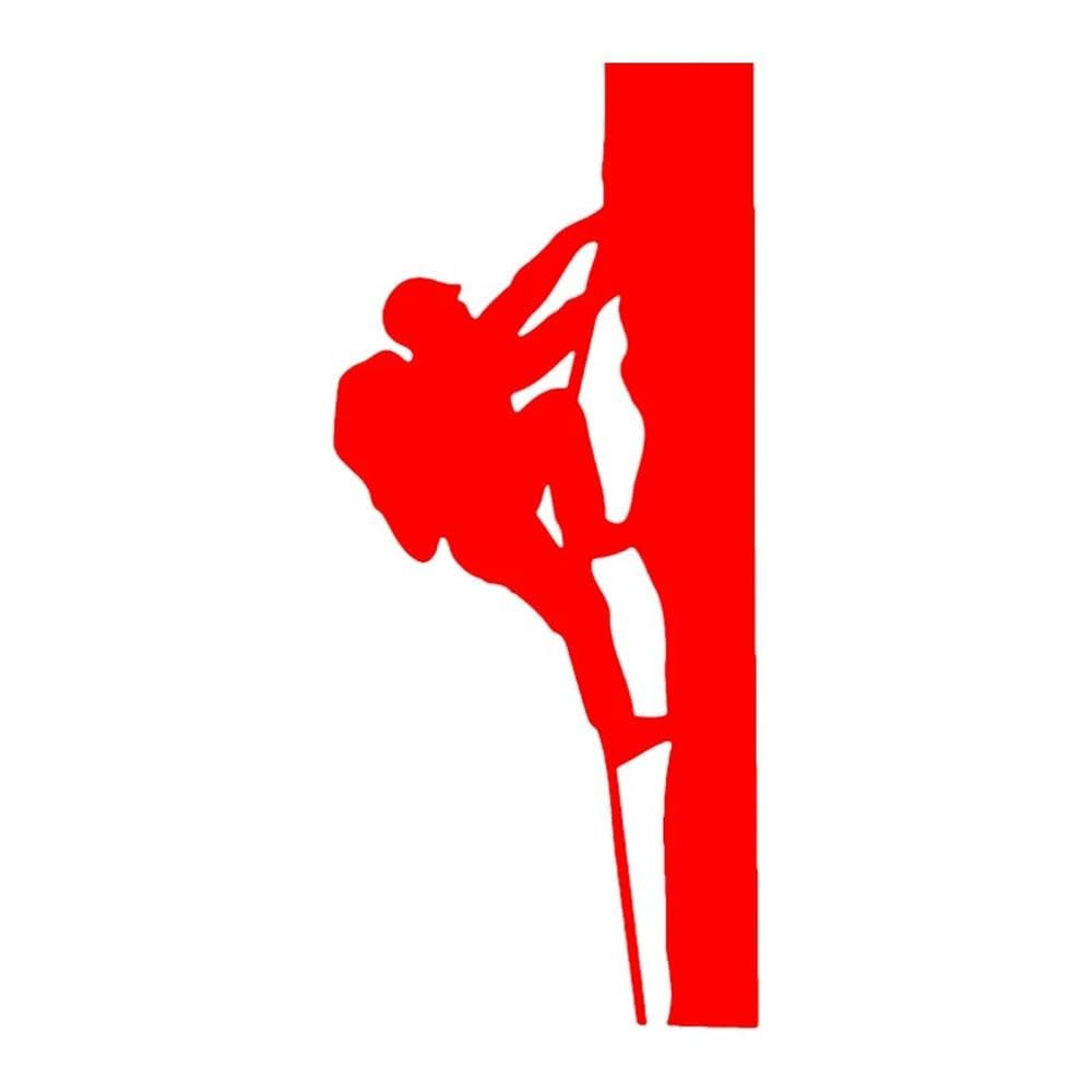 Climbing Car Sticker Vinyl Decal Car Auto Stickers for Bumper Rear Window(Red)