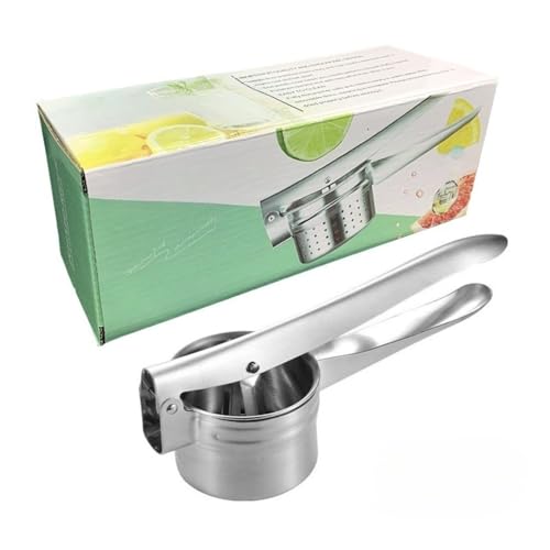 Hxuolueステンレス製手動野菜絞り器 果汁・グレープフルーツ圧搾対応 野菜脱水・ろ過機能付き? (フルホール,薄型/箱入り)