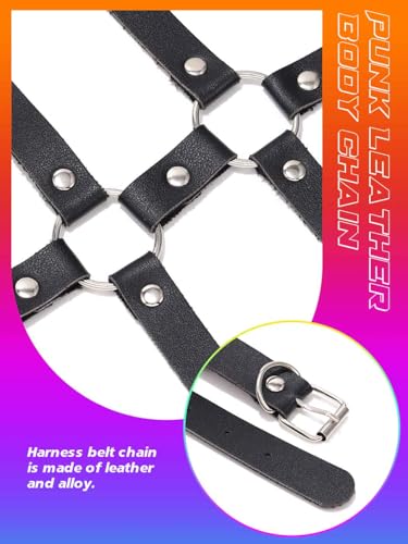 BODIY Plus Size Harness Punk Leather Harness Belts Women Fashion Rave Body Harness4