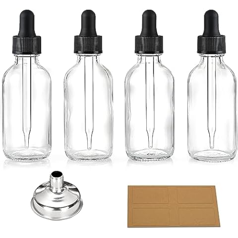 AOZITA 2oz Clear Eye Dropper Bottles Cover