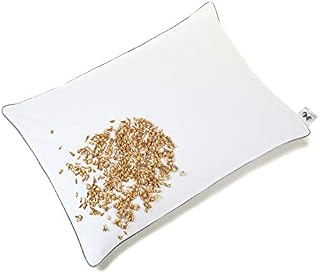 NATURECA Poduszka orkiszowa 30 x 40 ekologiczna poduszka orkiszowa, ortopedyczna poduszka pod kark z bawełnianym obiciem, odpowiednia dla dzieci i dorosłych