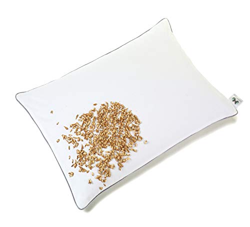 NATURECA Oreiller Épeautre Bio Ferme, Taie Coton, Ergonomique pour la Nuque, Orthopédique...