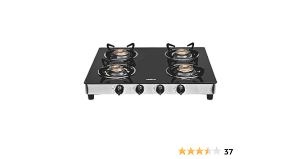 elica vetro glass top 4 burner