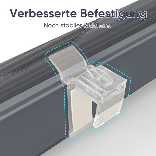 Sekey Doppelrollo Wellen Klemmfix ohne Bohren für Fenster, Doppelrollo 130 cm breit, Duo Rollo Welle Jalousie Sonnenschutz, 130x150cm… – Ansicht 4