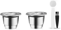Kit 2 Cápsulas Inox Reutilizáveis Nespresso + Acessórios