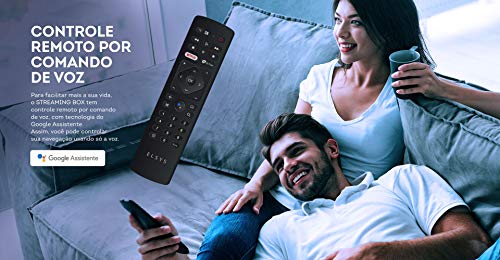 Receptor de TV Via Internet Streaming Box Elsys, Android TV - ETRI02, 4K e Conversor de TV Digital