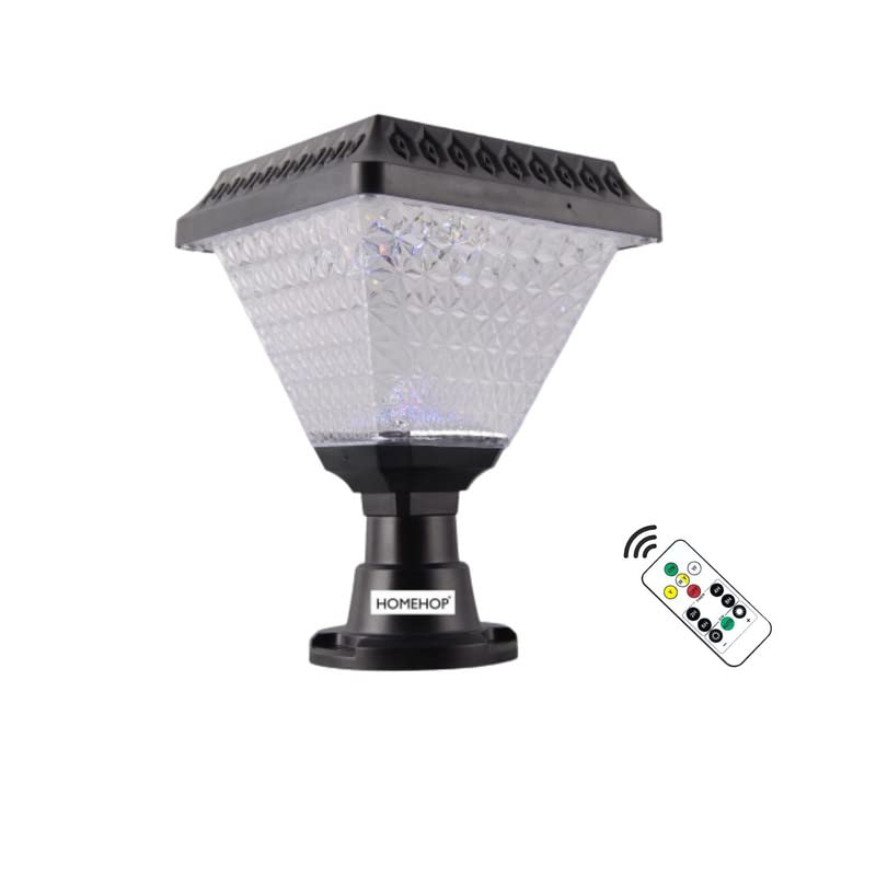 Homehop 10W Solar LED Main Gate Light for Home Outdoor Garden Waterproof Pillar Wall Decoration Multicolor Lamp with Remote Control (RGB, Pack of 1)-image-27