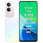 vivo Y19s Smartphone 4G, 8+8 GB RAM+256 GB, Fotocamera AI 50MP, Batteria 5150 mAh, Ricarica Veloce 44W, Display 6.68” 90Hz 1000 Nits, Audio 300% Stereo, UltraSottile 8.1mm, Idea Regalo
