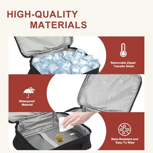 2pcs Sublimation Blanks Makeup Bag,Sublimation Blanks Cosmetic Bag Makeup Bag Bulk Travel Toiletry Bag With Zipper Pouch Insulated Lunch Bag Heat Transfer Removable Sublimation Bags for DIY Craft3