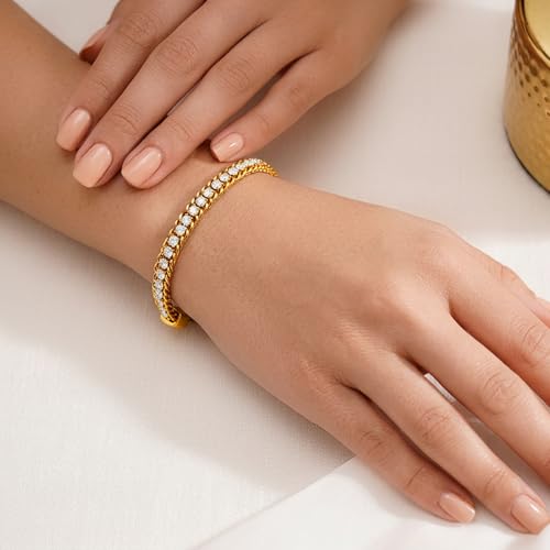 Image of Rubans Demi Fine Stainless Steel Bracelet Waterproof Gift for Women & Girls