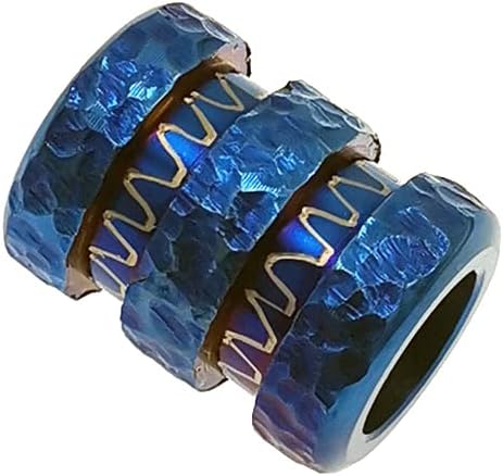 Hand Carving Titanium Paracord Bead,EDC Tools Knife Flashlight Lanyard Cord Beads Metal Charms Accessories,1pc