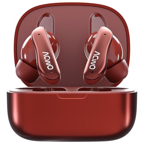 Image of ACwO Dwots 111 in Ear Wireless Earbuds|Up to 75Hrs Battery Life|10Mm Spatial Drivers|Noise-Free Calls with 4 Noise Cancellation Mics|Bluetooth V5.4|Dedicated Cinematic & Bass Mode (Crimson Red)