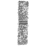 Design ergonomique : dotée d'une ceinture élastique pour fille avec un large support à paillettes, sa boucle extensible la rend facile et confortable à porter, adaptée à les âges et aux déguisements de fête, ceinture à paillettes, ceinture élastique années 80