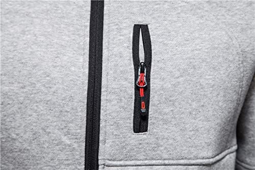 CTU Heren Hoodies Zip Up Lange Mouw Fleece Sweatshirts Hoodies voor Mannen S -3XL, Wit, S