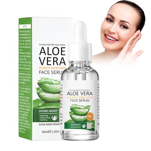 Eazerom 05 Suero facial de aloe vera 30ml,Antiedad, Antiarrugas y Antimanchas,Aloe Vera Serum Piel Luminosa,Sérum Facial Iluminador y Anti Manchas,Suero de Aloe Vera para Rostro