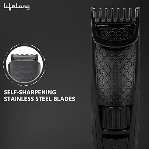 Image of Lifelong Trimmer For Man | 1 Year Warranty | 50 Minutes Runtime, 20 Length Settings, Trimmer for Man, Hair Trimmer for Man, Beard Trimmer for Man, Stainless Steel Blades (LLPCM05, Black)