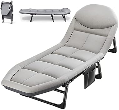 Sunloungers Sun Lounger Reclining Garden Chairs Garden Recliner Chairs Sun Loungers Garden Recliner Garden Chair,Folding Chaise Lounge Chair with Mattress, 5-Position Adjustable Patio Chair