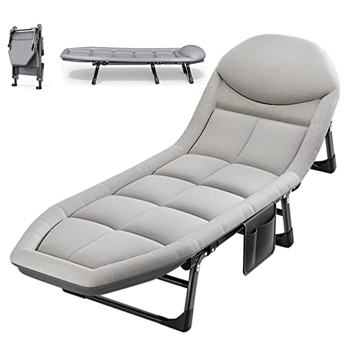 Chaises de jardin inclinables pliables pour soulager le dos avec matelas épais