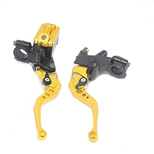 Maître cylindre levier d'embrayage hydraulique moto universel 22mm couleur gold pour guidon