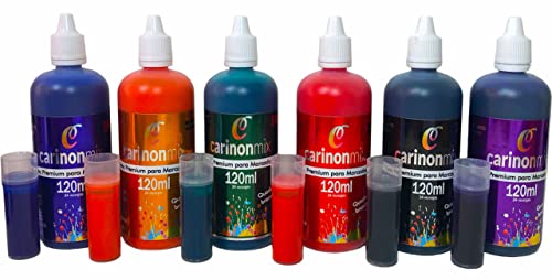 kit 6 unidades Tinta Premium para Caneta Pincel Marcador Quadro Branco Pilot Board Master - 120ml