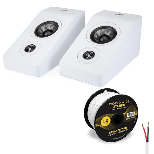 Image of Polk Audio Reserve R900 Dolby Atmos Height Speaker Cable Bundle (White)