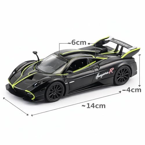 Image of Wizplex RMZ Hobby Pagani Huayra R Die-Cast Car 1:32 Scale Model Hypercar Pull Back Toy Vehicle for Collectors and Boys