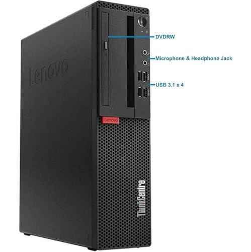 Image of Lenovo ThinkCentre M910s SFF Desktop PC, Core i5-6500, 16GB RAM, 512GB SSD, Wired Keyboard and Mouse, Wi-Fi Adapter, VGA, DisplayPort, Windows 11 Pro (Renewed)