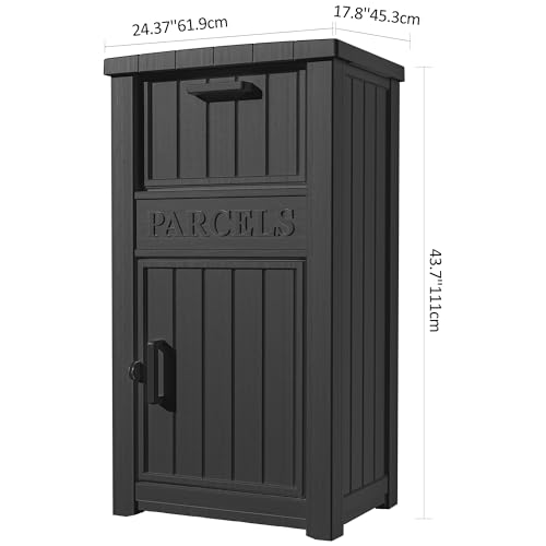 Package-Delivery-Box-for-Porch-Anti-Theft-Lockable-Parcel-Drop-Boxes-Outdoor-Package-Delivery-and-Waterproof-Deck-BoxStorage-Box-for-Porch-House-Curbside Package Delivery Box for Porch Anti Theft Lockable Parcel Drop Boxes Outdoor Package Delivery and Waterproof Deck BoxStorage Box for Porch House Curbside