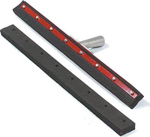 Image of SPARTA Flo-Pac Heavy Duty Double Foam Floor Squeegee for Professional Floor Cleaning Warehouse and Kitchen, 24 Inches, Black, (Pack of 6)