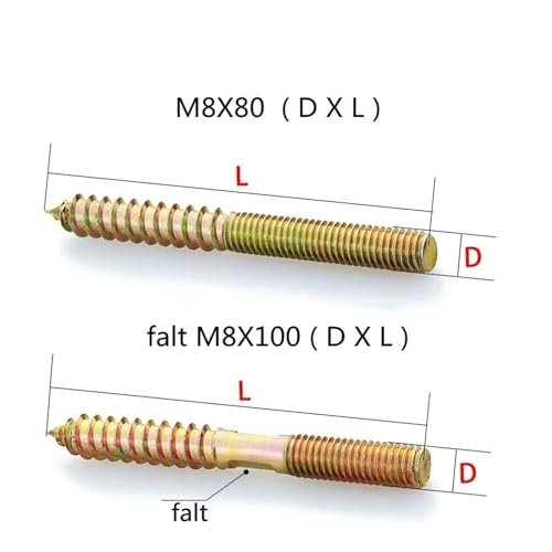 Tornillo de doble cabeza M8x50 pack de 10 piezas miniatura 6