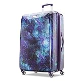 American Tourister Moonlight Hardside Expandable Luggage with Spinner Wheels, Cosmos, Checked-Large 28-Inch