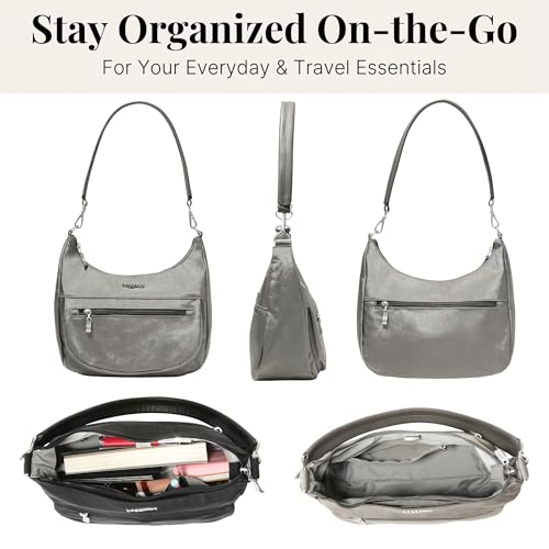 Image of Baggallini Modern Pocket Half Moon 11 inchx10.5 inch Shoulder Women W /Replaceable Straps Converts to Crossbody Bag