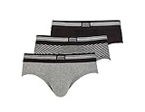 jockey hombre nike Diseño sin bragueta Jockey Banda Elástica De Algodón Pack De 3 Calzoncillos, Negro Y Gris X-Grande