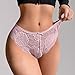 Women's Sexy Lace Panties Low Waist Sheer Mesh See Through Briefs 2026 Valentine Gift Fashion Cheeky Underwear(Pink,X-Large)