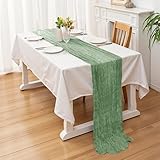 Fabriqué à partir d'organza de polyester portable, ce chemin de table froissé ajoute des designs élégants à l'espace salle à manger tout en résolvant l'encombrement traditionnel avec ses designs aérés et superposés pour les amateurs de décoration d'intérieur