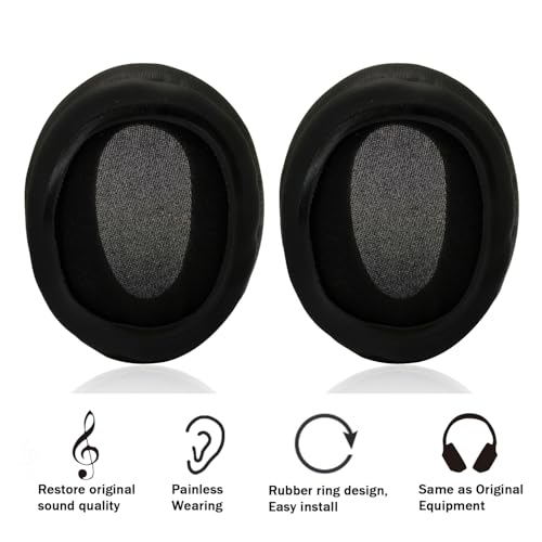 Almohadillas de repuesto para auriculares Sony WH-CH700N, WH-CH710N y WH-CH720N, fundas para orejeras, tapones para auriculares, piezas de reparación (negro) miniatura 4