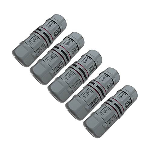 AOHUA M16 Waterproof Connector IP68 Outdoor Electrical Junction Box for 2-pin Cables Ø 5.0-9.5mm UL Certification