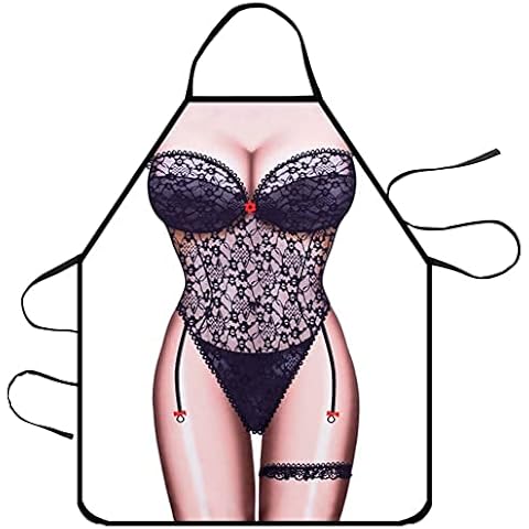 Yangshine Funny Novelty Cooking Apron,Sexy Kitchen Apron Cooking BBQ Party Ajutable Adult size Chefs Apron For Women Gift,73*60cm,YSGXWQ01-2 Cover
