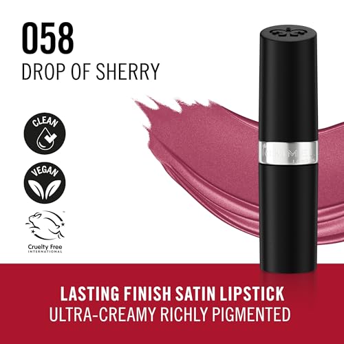 Image of Rimmel London Lasting Finish Creamy , Creme Finish Lipstick - Drop of Sherry, 4 g
