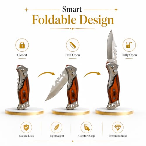 Image of Kitchen Utility Knife with Wooden Handle