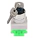 Interruptor giratorio con llave 220 V, 3 posiciones, interruptor giratorio con cerradura...