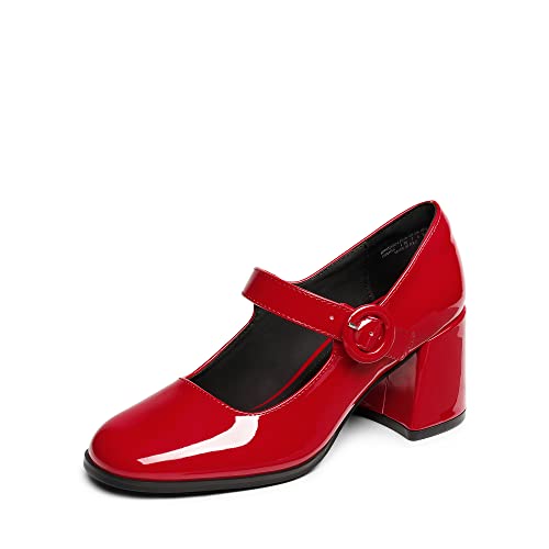 DREAM PAIRS Damen Pumps Frauen Chunky Plattform Mary Janes Schnalle Riemen...