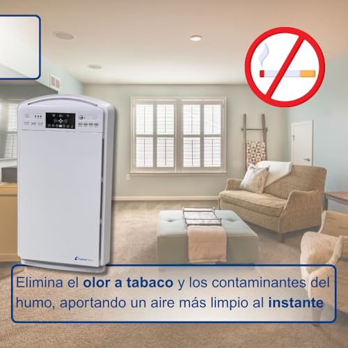 Ozono Hogar - Purificador de Aire ANDRA PLUS - Ionizador - Ozonizador - Olor de tabaco - Filtro HEPA y Control Remoto - Ideal para Alergias y para Eliminar Impurezas del Hogar - imagen 7