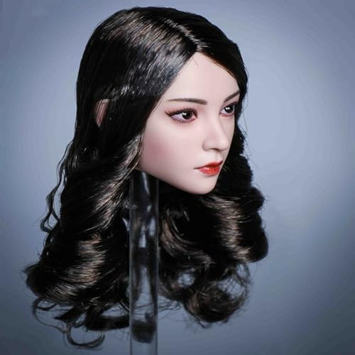 Tête féminine 1/6 avec cheveux bouclés Charming Girl doll pour figurine