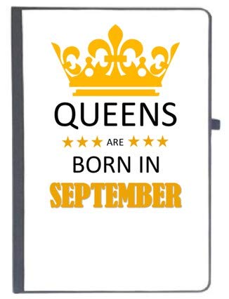 UDNAG Ruled Notebook Diary 'Birthday | Queens are Born in September', [A5 80Pages 80GSM]