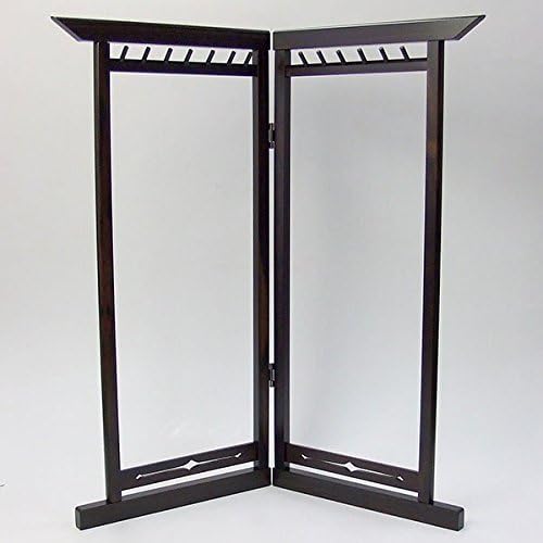 筆掛け 黒檀 W小 13本掛け 衣桁型 筆掛け 黒檀書道具