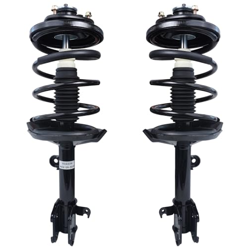 Image of Detroit Axle - Struts Shocks for Acura 2003-2006 MDX, 2 Struts with Coil Springs Assembly 2 Rear Shock Absorbers 2004 2005 Replacement Suspension Kit