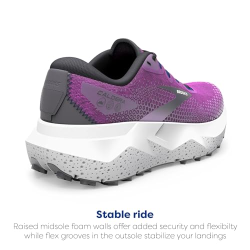 Brooks Women’s Caldera 6 Trail Running Shoe - Purple/Violet/Navy - 5 Medium
