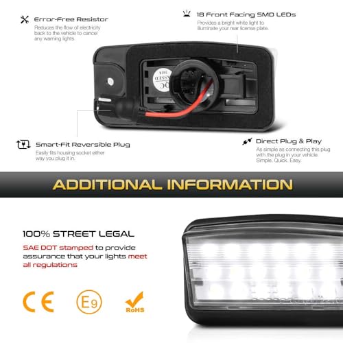 Lámpara de matrícula de remolque recambio de luces traseras para Infiniti FX35 QX50 EX35 4