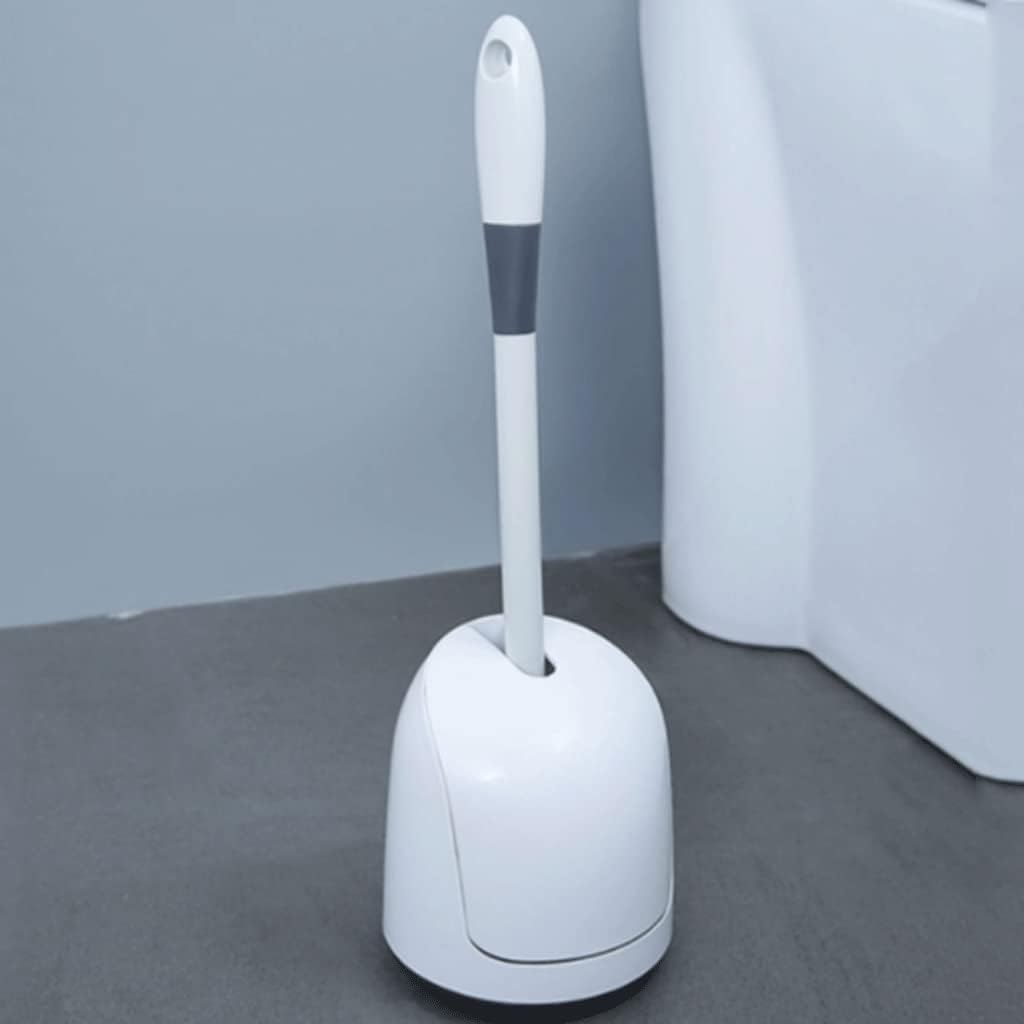 toilet brush sets, White Floor Mounted and Holder Easy to Hide Cleaning Supplies for Bathroom Toilet Bowl Brush Practical